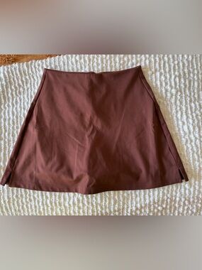 Girlfriend Collective Earth Brown Mini Skort